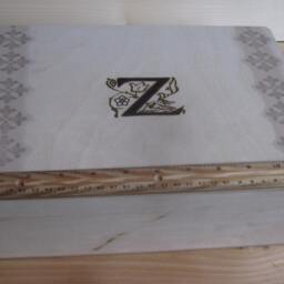 Fancy Letter Box Monogram Large Briefcase Sized Box 12 X 9 3 Customize With Letter Of Your Choice - thumbnail 3