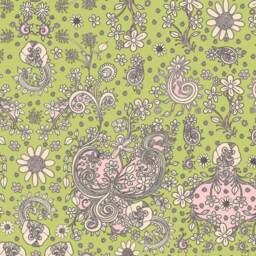 Floral Tapestry Wall Hanging Green Bird Art Tapestries Floral Cottage Chic Shabby - thumbnail 3