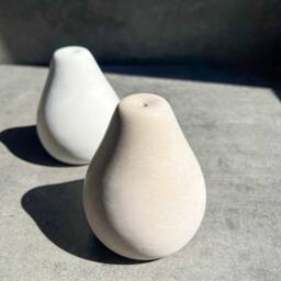 Concrete Pear Sculpture, Minimalist Cement Decor, Tabletop Art Figurine, Modern Decorative Fruit, Ornamental Pear, Japandi For Coffee Table - thumbnail 3