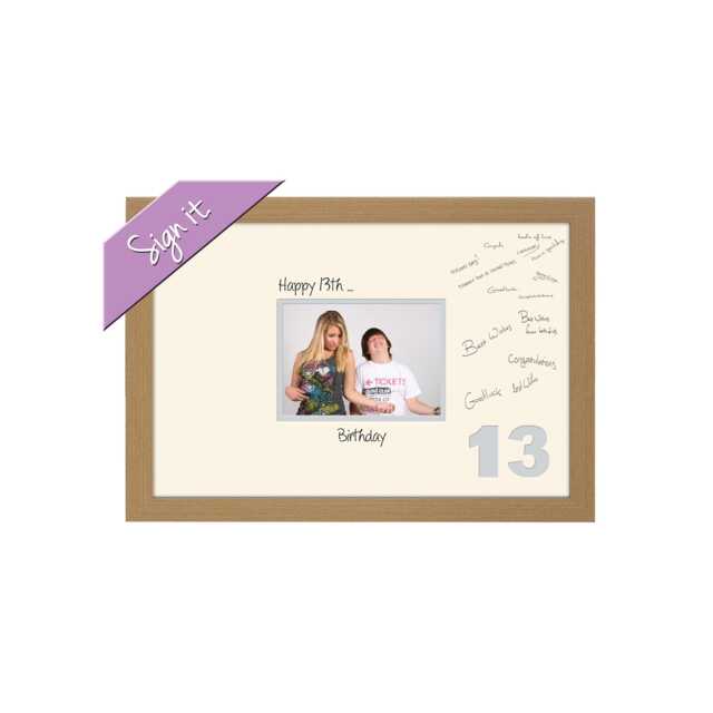 13Th Photo Frame Word Birthday Special Gift 7x5Sign-648D By Photos in A Word - image 1