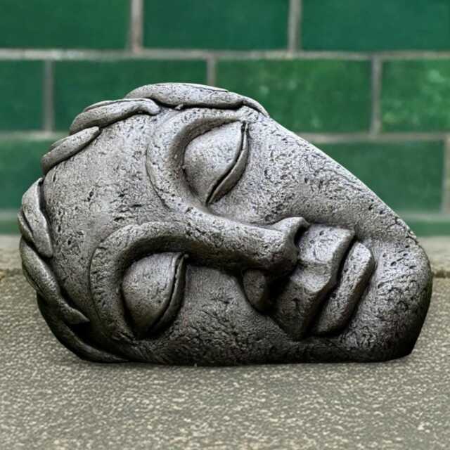 Concrete Abstract Face Sculpture Handmade Statue Stone Garden Figurine Outdoor Modern Ornament Cement Art Lover Gift - image 1