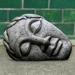Concrete Abstract Face Sculpture Handmade Statue Stone Garden Figurine Outdoor Modern Ornament Cement Art Lover Gift - thumbnail 1