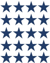 20 X Vinyl Star Stickers. Cardmaking, Scrapbooking, Crafting, Playroom, Bedroom, Nursery. Mirror, Window, Wall Art Stickers, Mural, Decal - thumbnail 1