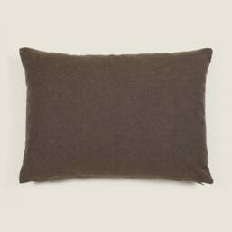 Copper Suzani Ikat Inspired Pattern Geometric Embroidered Mandala Premium Quality Cotton Linen Chambray Cushion 15 X 22 - thumbnail 2