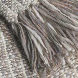 "Couture Dreams Cozi Grey/Ivory Knit Oversized Throw 50""W X 70" - thumbnail 3