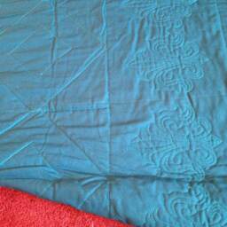 Modern Patchwork Blue & Turquoise Diamond Throw Quilt, Home Decor Quilt 50 X 60 Inch, Housewarming Christmas Wedding Gift Ideas - thumbnail 3
