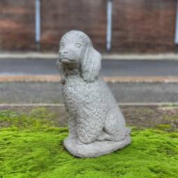 Unique Poodle Sculpture Stone Dog Figurine Concrete Pet Statue Outdoor Memorial Ornament Lover Gift Garden & Home Decor Yard Art - thumbnail 1