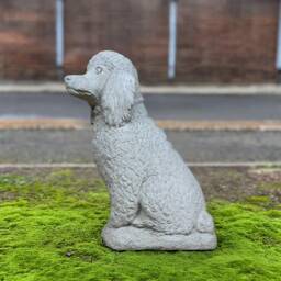 Unique Poodle Sculpture Stone Dog Figurine Concrete Pet Statue Outdoor Memorial Ornament Lover Gift Garden & Home Decor Yard Art - thumbnail 2