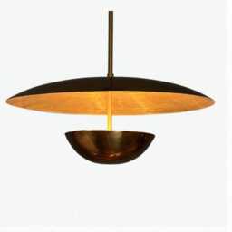 1950's Mid Century Modern Flush Mount Handmade Brass Disc Ceiling Light Home Decor