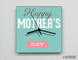 Mother's Day Wall Clock - Happy
