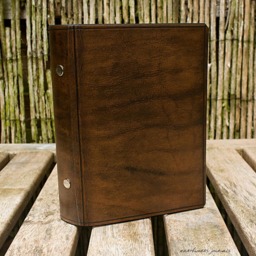 Personal Size Dark Brown Leather 6 Ring Binder, Filofax Compatible Organizer, Travel Planner, Small Ringbinder, Free Personalisation - thumbnail 2
