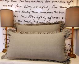 Ruffle Pillow Shams & Body Pillows in Washed Linen - Performance Linen Textured-Velvet - thumbnail 1