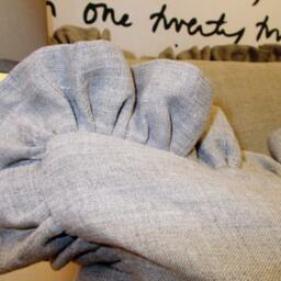 Ruffle Pillow Shams & Body Pillows in Washed Linen - Performance Linen Textured-Velvet - thumbnail 2