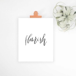 Flourish Print, Digital Download, Minimalist Office Decor, Wall Art, Simple Home Calligraphy Poster - thumbnail 2