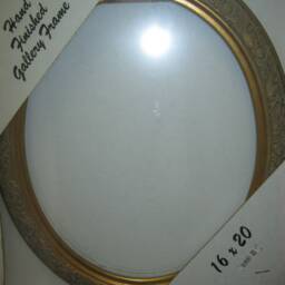 "Vintage Gold Leaf Ornate Hand Finish Galery Oval Picture Frame 16x20 Moulding 2 1/2 " - thumbnail 3