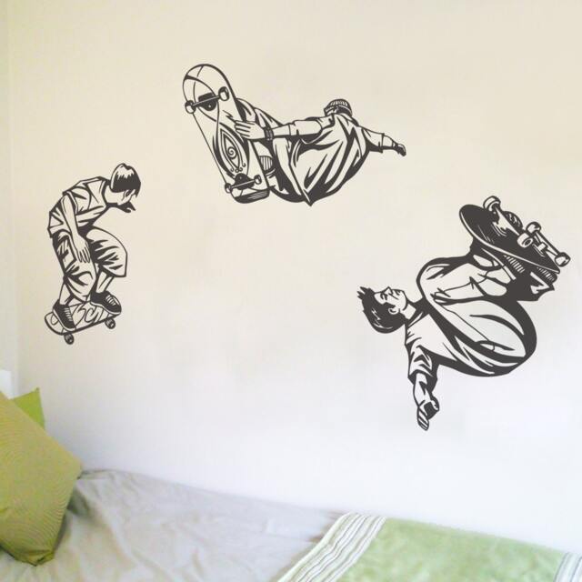 Wall Sticker Skateboarders - Decals Tattoo Art Quote Home Decor Skate - image 1