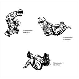 Wall Sticker Skateboarders - Decals Tattoo Art Quote Home Decor Skate - thumbnail 2