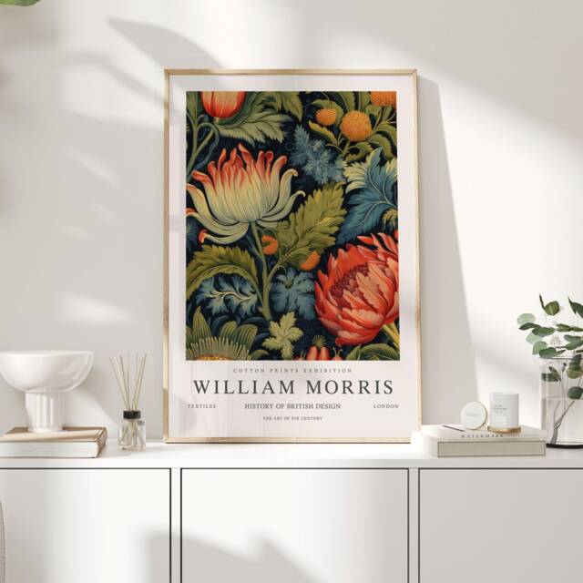 William Morris Print, Art, Exhibition Poster, Botanical Gifts, Floral Decor, Art Wall - image 1