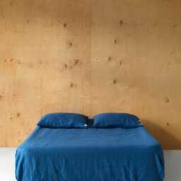 Washed Linen Bedding Set, Slate Blue Duvet Cover With Pillowcases & Flat Sheet, Breathable For Hot Sleepers, Housewarming Gift - thumbnail 2