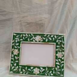 Handmade Green Mother Of Pearl Inlay Photo Frame - 6x4 & 7x5, 8x10 Inch - thumbnail 2