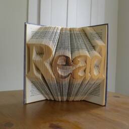 Best Selling Items - Art Folds Gifts For Book Lovers Folded Book Sculpture Read Altered Origami Unique Paper Art - thumbnail 4