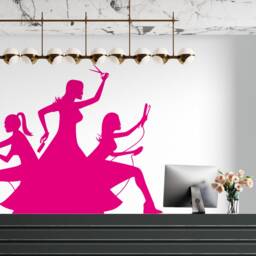 Hair Salon Vinyl Wall Decal Stylist Tools, Barber Shop Decor 044Re - thumbnail 3