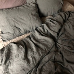 Dark Grey Linen Duvet Cover Queen, King , Handmade, Bedding Linen, Baby Bedding, Custom Blanket, Linen Fabric - thumbnail 3