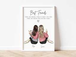 Personalised Gift For Best Friend, Friend Print, Birthday Gift, Christmas Friend, Friend Poem - thumbnail 1