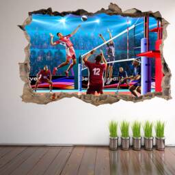 Volleyball Players Sports Wall Decal Sticker Mural Poster Print Art Kids Bedroom Home Decor Gd8 - thumbnail 2