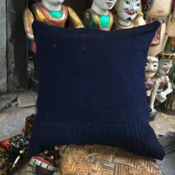 Vintage Handmade Tribal Hmong Embroidered Cotton Pillow Cover - thumbnail 2