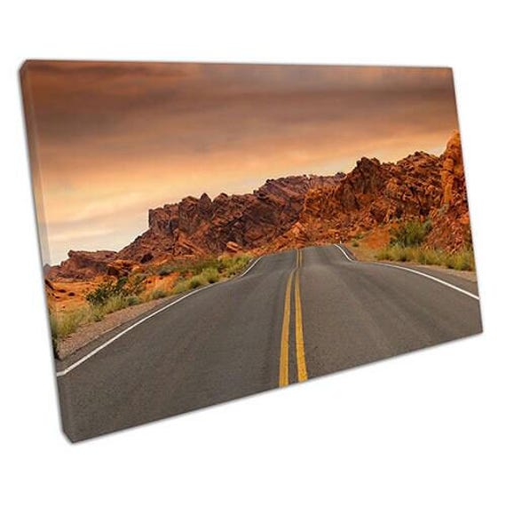 Route 66 Open Road Canvas Iconic American Highway Wall Art For Home & Office Decor - image 1