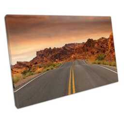 Route 66 Open Road Canvas Iconic American Highway Wall Art For Home & Office Decor - thumbnail 1