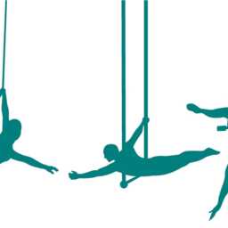 Trapeze Wall Decal, Circus Art, Acrobat Decor, Gymnast Silhouette Sticker, Aerial Performer Design, Flying Carnival Decals - thumbnail 3