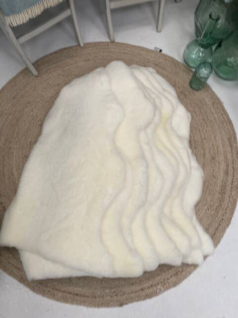 Ivory Sheepskin, Short Wool Shearling, White Upholstery Fabric, Sheepskin Projects, Amazing Gift - image 1