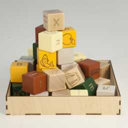 Ukrainian Alphabet Wooden Cubes, Educational Beech Wood Blocks, Back To School Gift - thumbnail 2