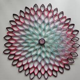 Handmade Dahlia Wall Art Geometric Ombr?? Paper Flower Decor - thumbnail 2