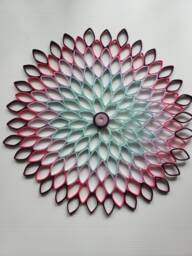 Handmade Dahlia Wall Art Geometric Ombr?? Paper Flower Decor - thumbnail 1