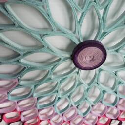 Handmade Dahlia Wall Art Geometric Ombr?? Paper Flower Decor - thumbnail 4