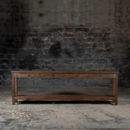 Rustic Reclaimed Wood Console Table Farmhouse Entryway Table With Drawers - thumbnail 3