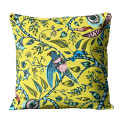 Clarke & Cotton Satin Cushion Cover Lime, Blue, Pink - 16x16 - thumbnail 1