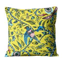 Clarke & Cotton Satin Cushion Cover Lime, Blue, Pink - 16x16 - thumbnail 1