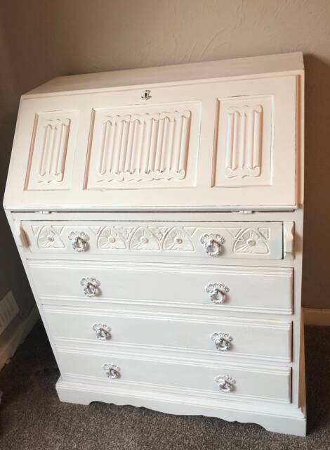 Sold Shabby Chic Solid Wood Bureau Writing Desk For Office Study Bedroom Workspace - Alternatives Available - image 1