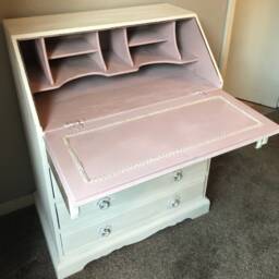 Sold Shabby Chic Solid Wood Bureau Writing Desk For Office Study Bedroom Workspace - Alternatives Available - thumbnail 2