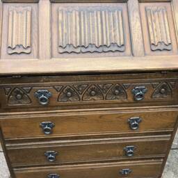 Sold Shabby Chic Solid Wood Bureau Writing Desk For Office Study Bedroom Workspace - Alternatives Available - thumbnail 4