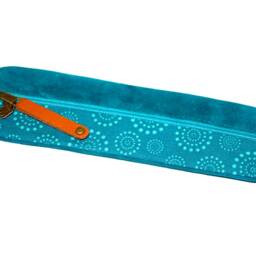 Turquoise Leather Pencil Case Vegetable Tanned Turquoise Vegetable Tanned Leather - thumbnail 4