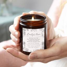 Personalised Birthday Candle Gift For Mum Vintage Floral Soy Wax - thumbnail 1