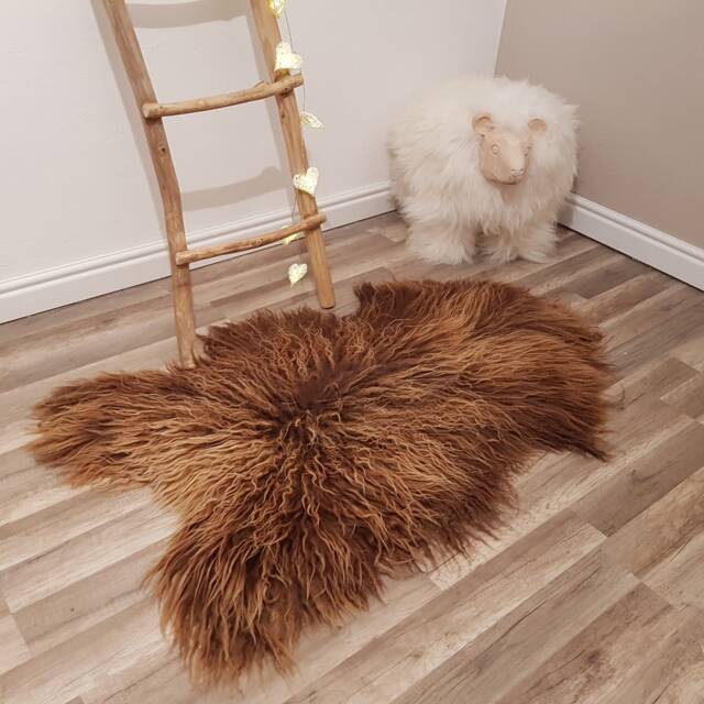 Curly Sheepskin Natural Rugs Amazing Sheep Skin Leather Decorative Rug Comfy Area Carpet Throw Dyed - image 1