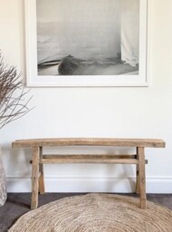 Rustic Wooden Bench , Narrow Side Table, Bedside Hallway, Foyer, Entryway With Storage - thumbnail 1