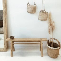 Rustic Wooden Bench , Narrow Side Table, Bedside Hallway, Foyer, Entryway With Storage - thumbnail 3