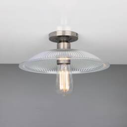 Calix Prismatic Glass Flush Ceiling Light 12'' Ip20 - thumbnail 3